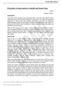 PRINCIPLES OF SAFE PRACTICE IN HEALTH & SOCIAL CARE