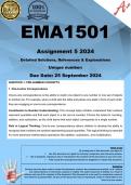 EMA1501 Assignment 5 &lpar;COMPLETE ANSWERS&rpar; 2024 - DUE 25 September 2024