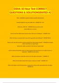 OSHA 10 Hour Test CORRECT QUESTIONS & SOLUTIONS&lpar;RATED A&rpar;