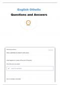 OTHELLO TEST REVIEW &lpar;ALL ACTS&rpar; QUESTIONS AND ANSWERS
