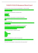 NUR2474 &sol; NUR 2474 Latest Rasmussen Pharm Exam 1 provided with 100&percnt; Correct Answers