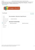 NR 509 SHADOW HEALTH Cardiovascular Physical Assessment Assignment Results &vert; Turned In&lpar;Graded A&rpar;