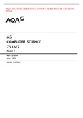 AQA AS COMPUTER SCIENCE PAPER 2 MARK SCHEME VERSION 1 FINAL