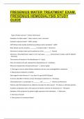 Fresenius Water Treatment Exam&comma; Fresenius Hemodialysis Study Guide