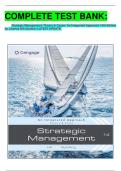 COMPLETE TEST BANK&colon;  Strategic Management&colon; Theory & Cases&colon; An Integrated Approach 14th Edition by Charles Hill &lpar;Author&rpar; LATEST UPDATE&period;