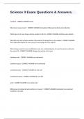 Science 3 Exam Questions & Answers&period;