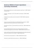 Science Midterm Exam Questions Correctly Answered&period;