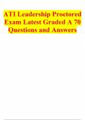 ATI Leadership Proctored Exam Latest Graded A 70 Questions and Answers