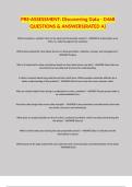 PRE-ASSESSMENT&colon; Discovering Data - D468 QUESTIONS & ANSWERS&lpar;RATED A&rpar;