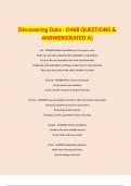 Discovering Data - D468 QUESTIONS & ANSWERS&lpar;RATED A
