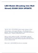 LBO Model &lpar;Breaking Into Wall Street&rpar; EXAM 2024 UPDATE