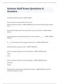 Science Stuff Exam Questions & Answers&period;