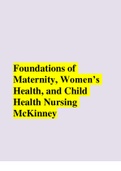 Foundations of Maternity, Women’s Health, and Child Health Nursing McKinney  Test Bank