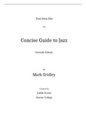 Concise Guide to Jazz, Gridley - Complete test bank - exam questions - quizzes (updated 2022)