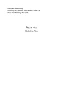 UCSB TMP 124 Principles of Marketing: Pizza Hut Marketing Plan