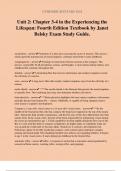 Unit 2&colon; Chapter 3-4 in the Experiencing the Lifespan&colon; Fourth Edition Textbook by Janet Belsky Exam Study Guide&period;