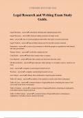 Legal Research and Writing Exam Study Guide&period;