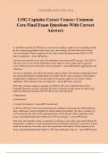 LOG Captains Career Course&colon; Common Core Final Exam Questions With Correct Answers