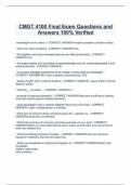CMGT 4100 Final Exam Questions and Answers 100&percnt; Verified