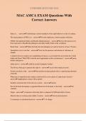 MAC AMCA EXAM Questions With Correct Answers