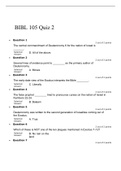 BIBL 105 Quiz 2, ( Version 1) Verified And Correct Answers, Liberty University.