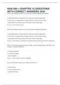 RAD-206 &bull; CHAPTER 12 QUESTIONS WITH CORRECT ANSWERS 2024