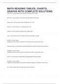 MATH READING TABLES&comma; CHARTS&comma; GRAPHS WITH COMPLETE SOLUTIONS
