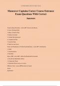 Maneuver Captains Career Course Entrance Exam Questions With Correct Answers