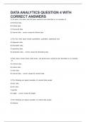 DATA ANALYTICS QUESTION 4 WITH CORRECT ANSWERS