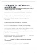 STATE QUESTION 2 WITH CORRECT ANSWERS 2024