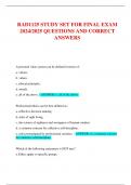 RAD1125 STUDY SET FOR FINAL EXAM 2024&sol;2025 QUESTIONS AND CORRECT ANSWERS