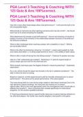 PGA Level 3 Teaching & Coaching WITH 123 Quiz & Ans 100&percnt;correct&period; 