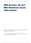SBB Genetic&comma; Rh and RBC Membrane Exam 2024 Update