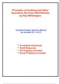 Solutions for Principles of Auditing and Other Assurance Services 2024 Release by Whittington &lpar;All Chapters included&rpar;
