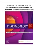 TEST BANK FOR PHARMACOLOGY 10TH EDITION BY MCCUISTION