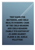 Test Bank for Maternal And Child Health Nursing  Care Of The Childbearing And Childrearing Family, 8E, Pillitteri