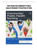 Test Bank for Community Public Health Nursing 7th Edition by Nies
