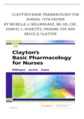 TEST BANK FOR Clayton's Basic Pharmacology for Nurses, 18th Edition