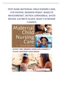 Test Bank - Maternal Child Nursing Care by Perry (6th Edition, 2017)