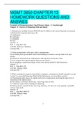 MGMT 3850 CHAPTER 13 HOMEWORK QUESTIONS AND ANSWES | CORRECT ANSWERS