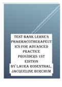 Lehne's Pharmacotherapeutics for Advanced Practice Providers 1st Edition