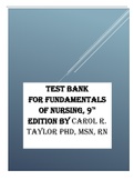 Fundamentals of Nursing 9th Edition Taylor