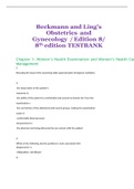 Beckmann and Ling's Obstetrics and Gynecology / Edition 8/ 8th edition TESTBANK