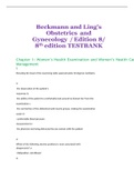 Beckmann and Ling's Obstetrics and Gynecology &sol; Edition 8&sol; 8th edition TESTBANK