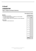 AQA A-level CHEMISTRY Paper 1&comma;2&comma;3 QP Organic and Physical Chemistry 2021