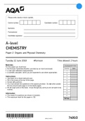 For this paper you must have:•the Periodic Table/Data Booklet, provided as an insert (enclosed)•a ruler with millimetre measurements•a scientific calculator, which you are expected to use where appropriate.Instructions•Use black ink or black ball-point pe