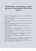 NCCER 26401 Load Calculations - Feeders and Services&period; Exam Questions With Correct Answers&period;