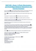NUR 529 - Exam 1 &lpar;Fluid&comma; Electrolytes&comma; and Acid-Base Balance&rpar; Questions and Correct Answers