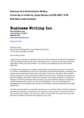 UCSB WRIT 107B Business Writing: Bad News Letter