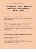 NUR2020 Exam 2&colon; Seizures&comma; Kidney Disease&comma; & Liver Disease Exam Questions With Correct Answers